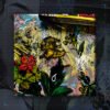 Cash King stretched canvas print by Illunation - a crowned botanical collage in yellows and greens